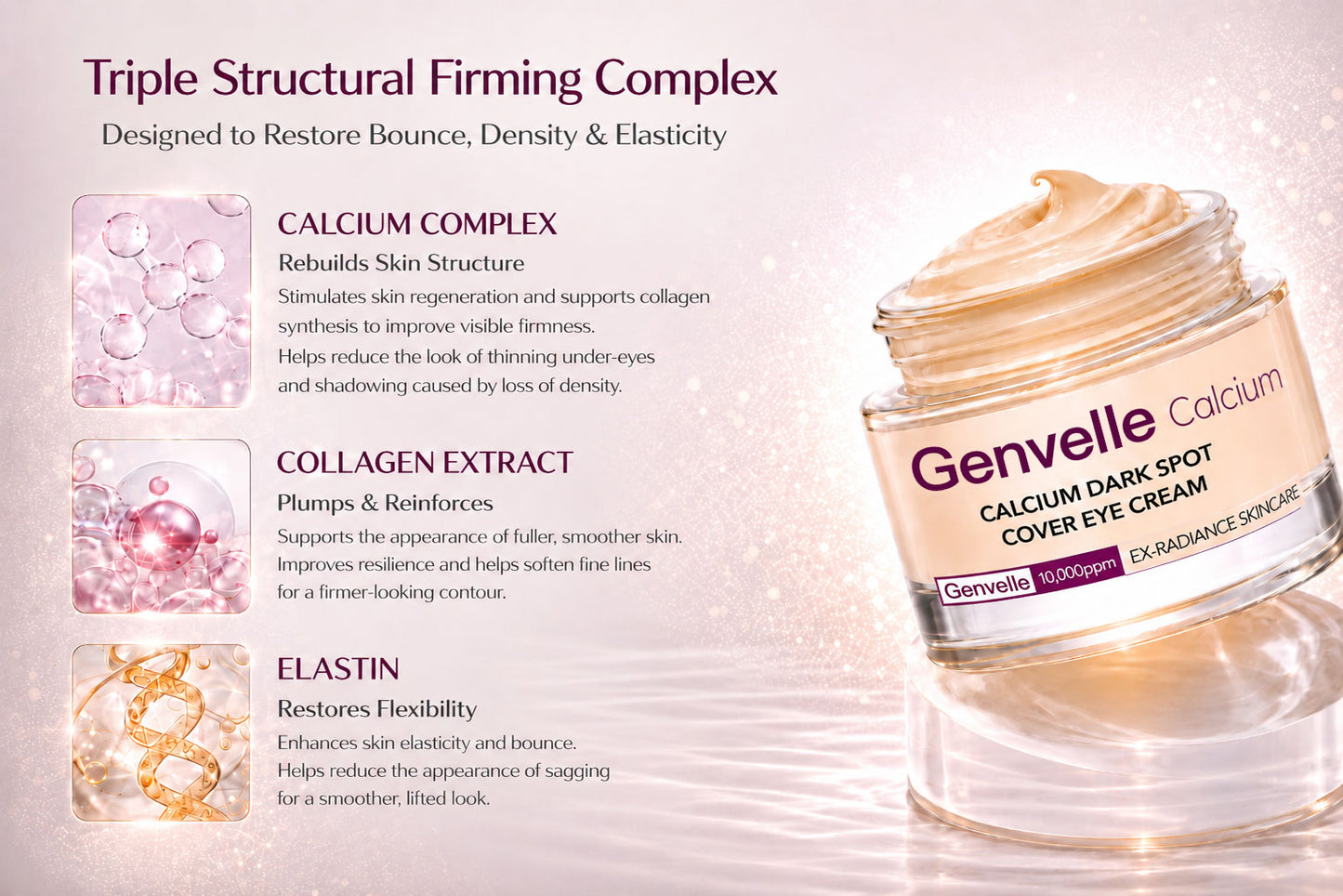 🔥LAST DAY 50% OFF!! Genvelle Korean Calcium Dark Spot Eye Cream